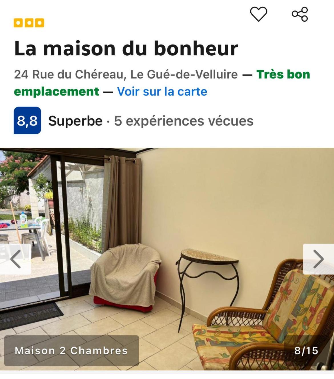 La Maison Du Bonheur Le Gué-de-Velluire Exterior foto