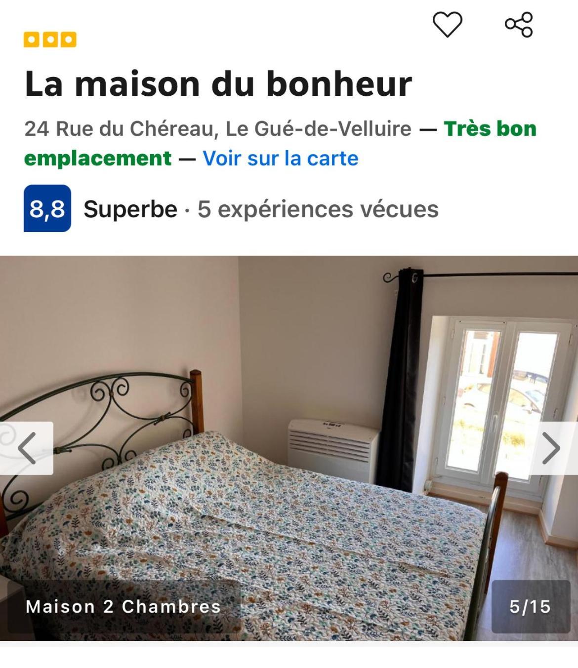 La Maison Du Bonheur Le Gué-de-Velluire Exterior foto